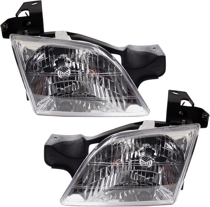 TRQ Headlight Assembly Set Headlights Compatible with 1997-2005 Chevrolet Venture 1997-2004 Oldsmobile Silhouette 1999-2005 Pontiac Montana 1997-1998 Trans Sport GM2502175 GM2503175 - Image 3